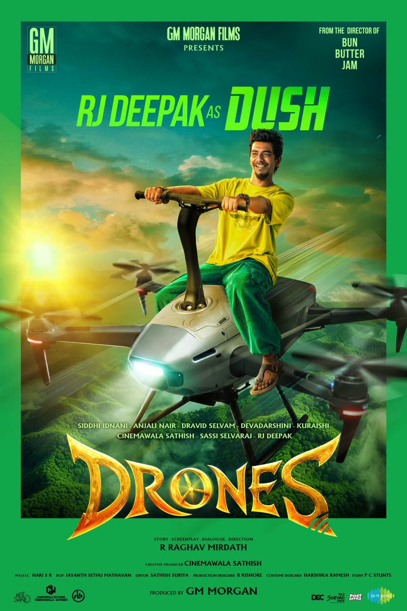 SmartBarani's tweet photo. #DRONES - Character Poster -   #RJDeepak as DUSH https://t.co/0JelGUcMmG