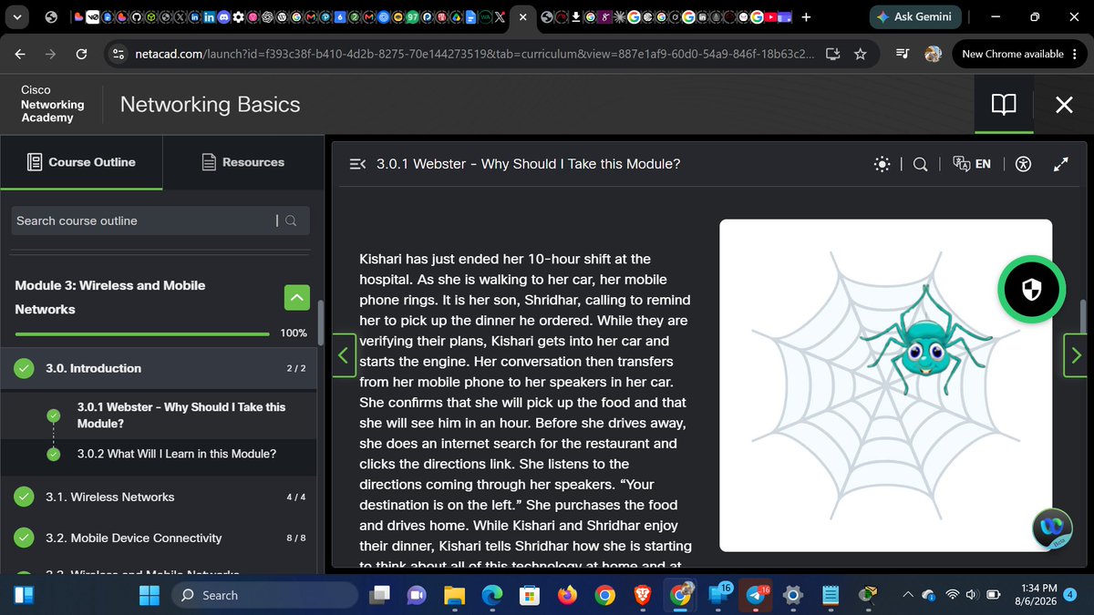 Cyb3r_geek's tweet photo. 📚 Networking Learning Update
Completed Modules 3 &amp; 4:
🔹 Wireless &amp; Mobile Networks
🔹 Home Network Basics
🔹 Wireless Standards
🔹 Home Router Setup
Building my networking foundation for cybersecurity. 🔐@ireteeh @Ahmed___khaan @Hamzaonchain @_FayvorO @cyber_razz @confirmedHOD https://t.co/a4cizlIVTR