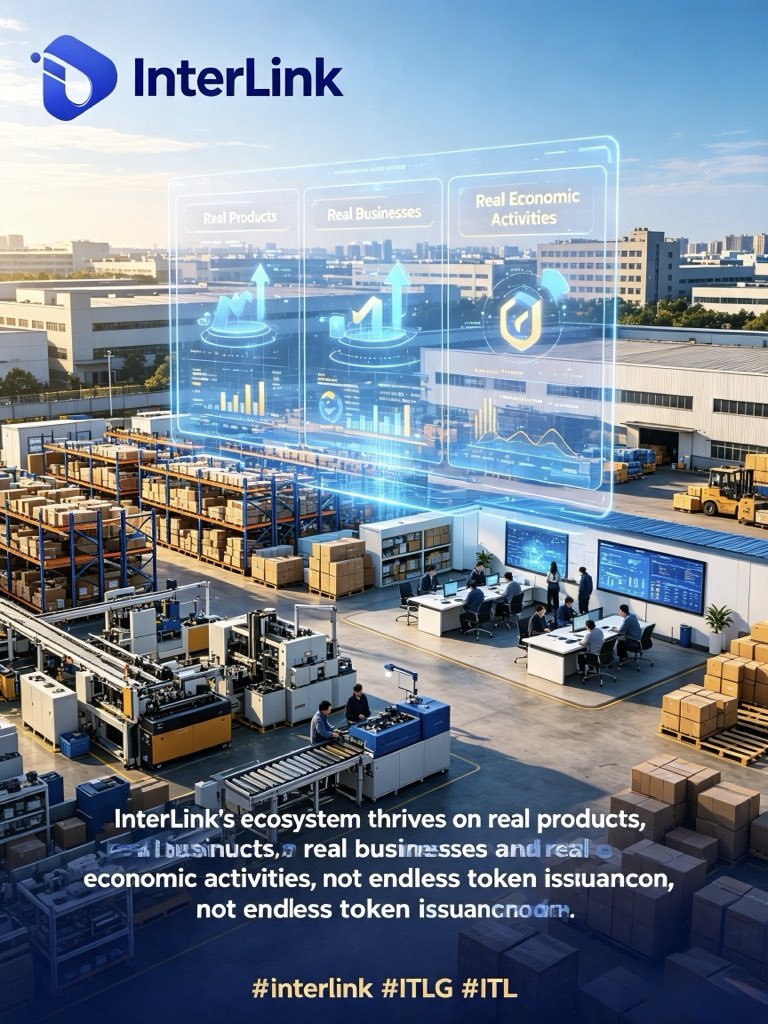Interlinkclaude's tweet photo. 🚀 InterLink’s ecosystem thrives on real products 🏗️, real businesses 💼, and real economic activities 📈 – not endless token issuance 🚫. 

#interlink #ITLG #ITL 🌍 https://t.co/GF2ScLAmZQ