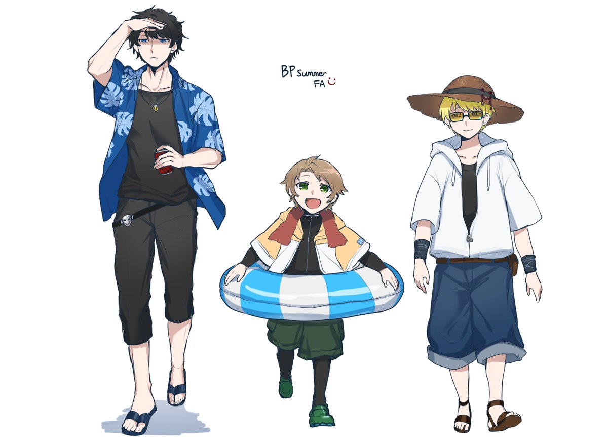 siroakiro0831's tweet photo. #BloodyPainter
この３人は冬のイメージが強いので、夏の海に行ってほしくて... https://t.co/nMbnYMb2Ut