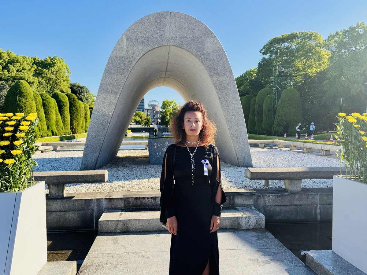 armenia_embassy's tweet photo. 8月6日、モニカ・シモニャン駐日アルメニア大使は、広島への原爆投下81周年を記念する平和記念式典に参列しました。
 今年の式典には、日本政府要人や広島市民に加え、121の国と地域の代表が出席し、原爆犠牲者に哀悼の意を表するとともに、世界の恒久平和の実現を祈念しました。 
@hiroshima_pref https://t.co/AlzHa8DacH