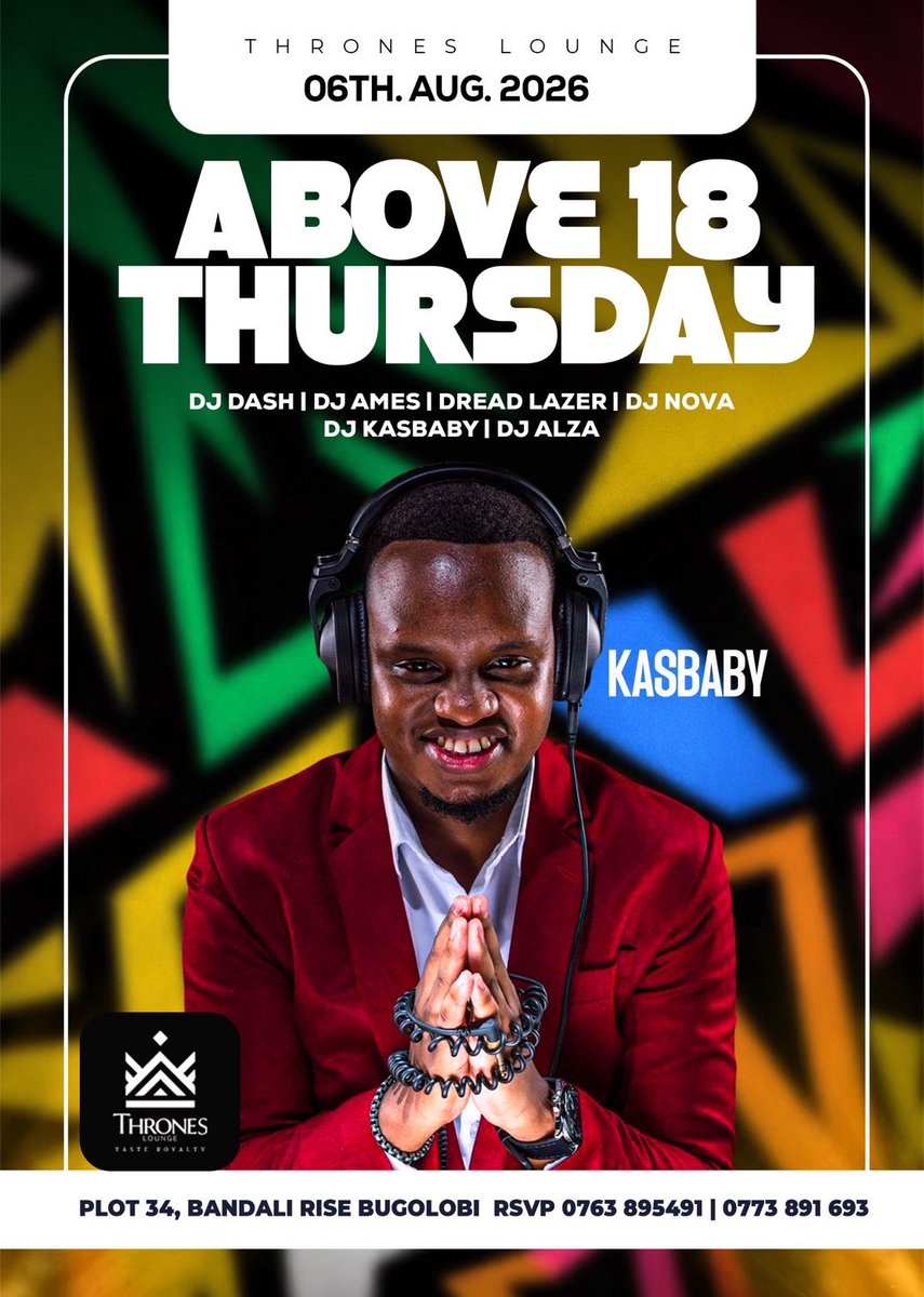 djKasBaby's tweet photo. The weekend starts tonight @throneskampala . Pull up! https://t.co/70t8X4zm15