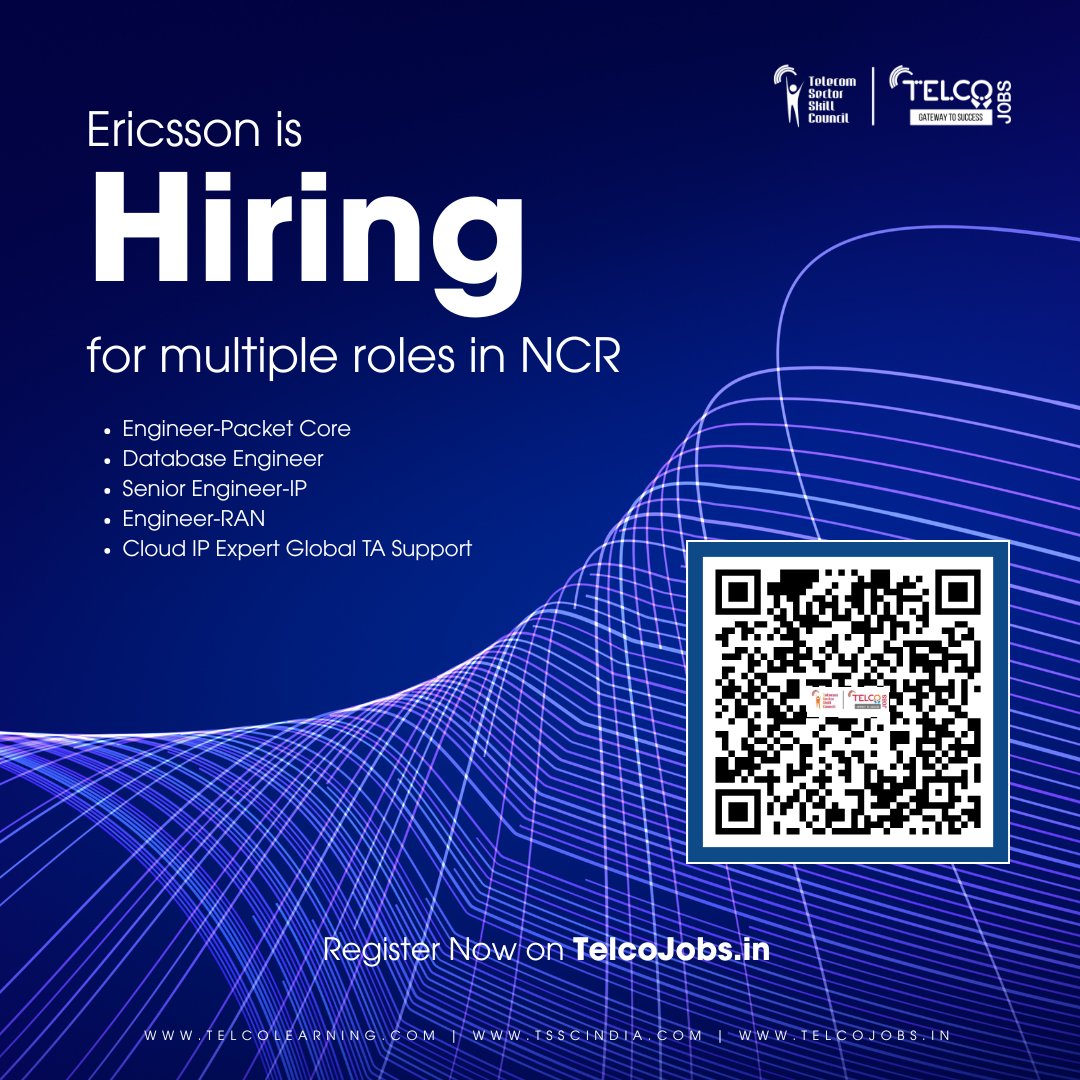 TSSCINDIA's tweet photo. Ready to take the next step in your career? Apply now to explore the role, detailed job description and compensation offered : https://t.co/N4kxxqkC6l

Explore more:
https://t.co/P0MCEOjF1Q| https://t.co/LvOiGGzmn1

#ericssonhiring #telecomjobs #noidajobs https://t.co/CXqzhDJod6