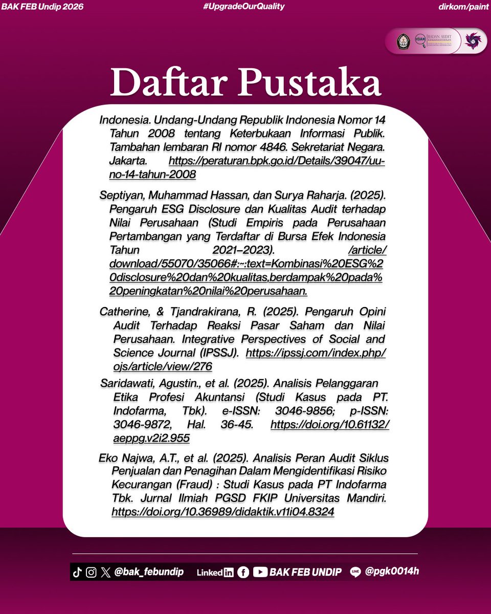 BAK_FEBUNDIP's tweet photo. Opini yang diberikan auditor tersebut dapat menjadi indikator penting dalam menilai tingkat kepercayaan dan risiko perusahaan. Bahkan, dalam beberapa kasus, audit report mampu memengaruhi keputusan investasi hingga pergerakan pasar. https://t.co/1NiuZtf072