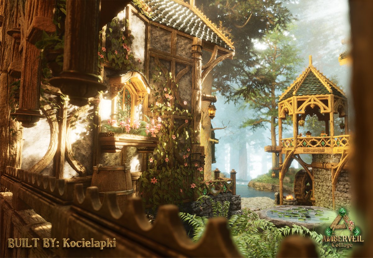 Kocielapki505's tweet photo. Just another aesthetic photo of my Amberveil village. You’ll be able to build your own very soon!

@survivetheark

#playARK #ARK #ARKSurvivalAscended https://t.co/D70Djivc1g