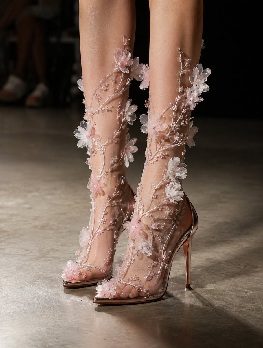 ClothesAesthe's tweet photo. floral heels https://t.co/gLMiTmBUj9