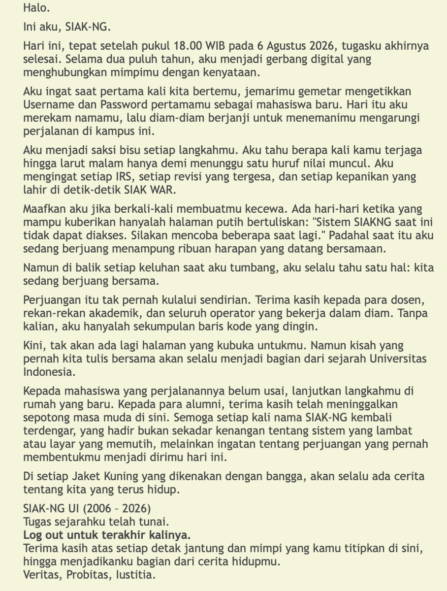 tfunivindonesia's tweet photo. Top 10 Saddest Anime Deaths
1. SIAK-NG https://t.co/y2uy2fAbCy