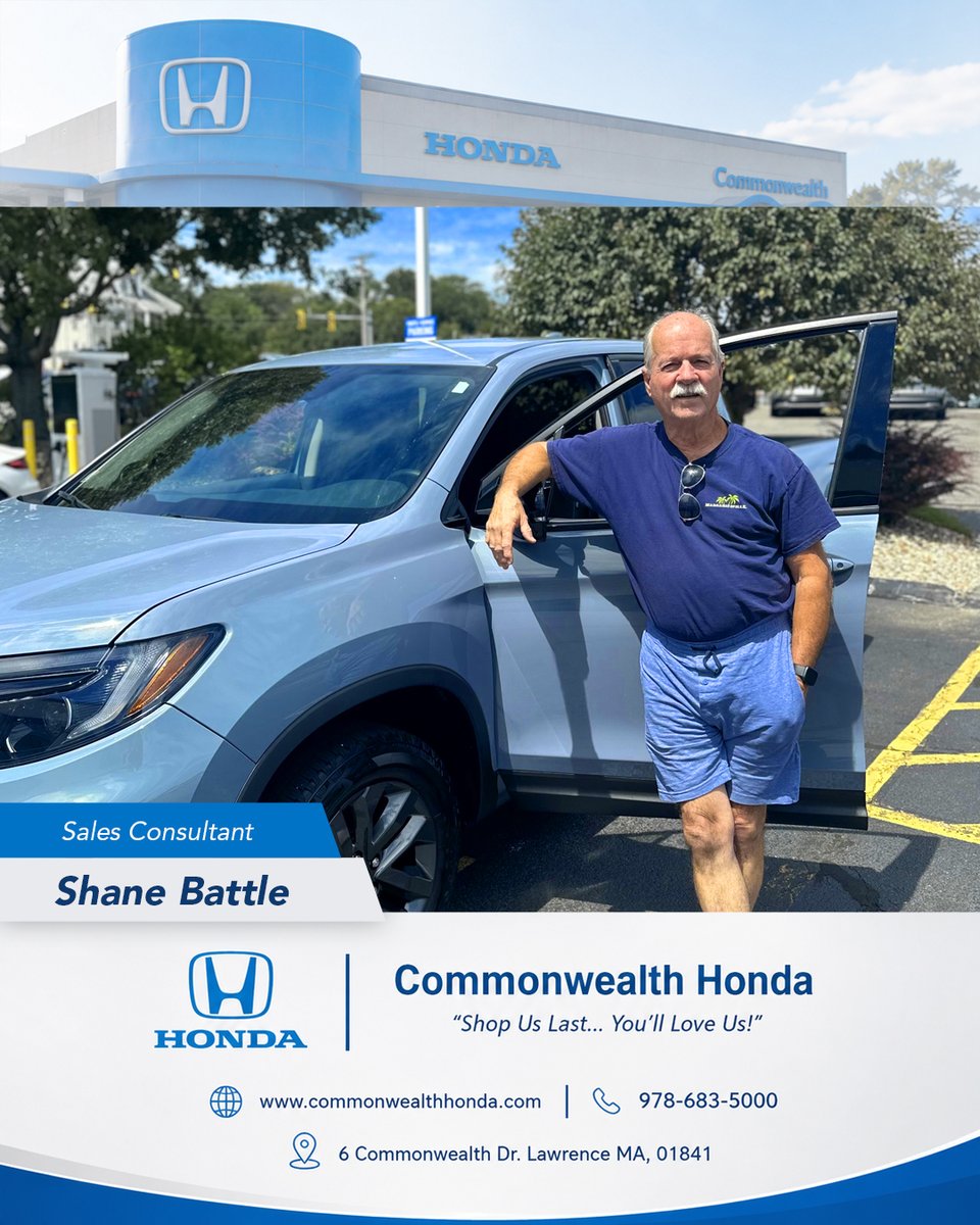 CMHonda_'s tweet photo. 🎉 Another happy customer upgraded to a new 2026 Honda Ridgeline! 🚗✨ Thank you for choosing Commonwealth Honda—we hope you enjoy every mile!
🙌 Big shoutout to Shane for making it happen!
Ready for your next ride? Let’s make it happen!
#ShopUsLast #HappyCustomer #NewRide https://t.co/Biyi9m1Ht1