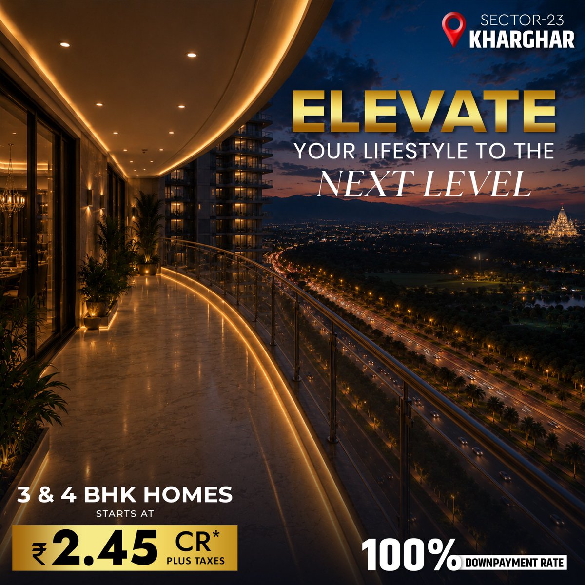 PropEarth_LLP's tweet photo. 📍 Kharghar
✔️ Premium 3 &amp; 4 BHK Homes
✔️ World-class amenities 
✔️ Seamless connectivity

Starting at ₹2.45 Cr* onwards!!!💰

Book your exclusive site visit today! 💫
.
#Kharghar #LuxuryHomes #RealEstate #DreamHome #NaviMumbai #Property #Realtor #Realty https://t.co/l17swjlsXV