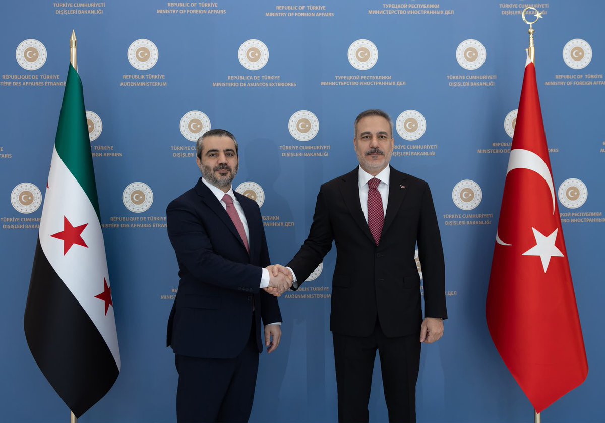 TC_Disisleri's tweet photo. Bakanımız @HakanFidan, Suriye Dışişleri Bakanı Esad Hasan Şeybani ile Ankara’da biraraya geldi. https://t.co/0NtbHa2gPZ