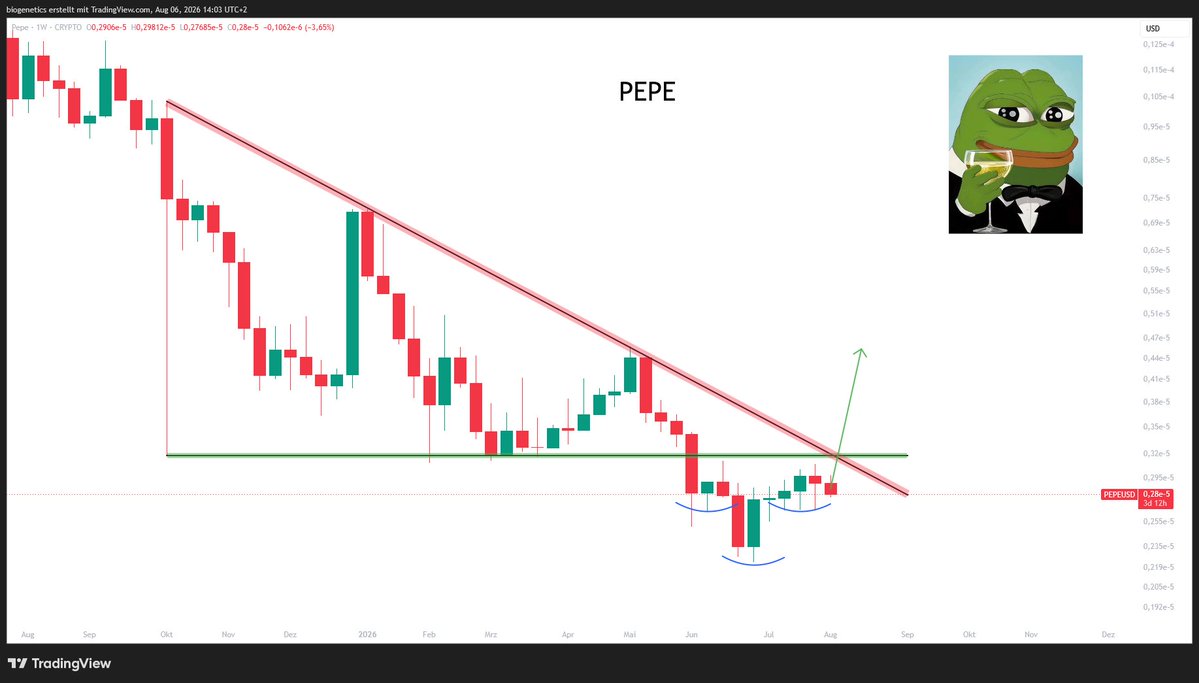 Crypto_Moe84's tweet photo. $PEPE 

Pepe will shock you 

I have warned you https://t.co/u0gPMfpy7j