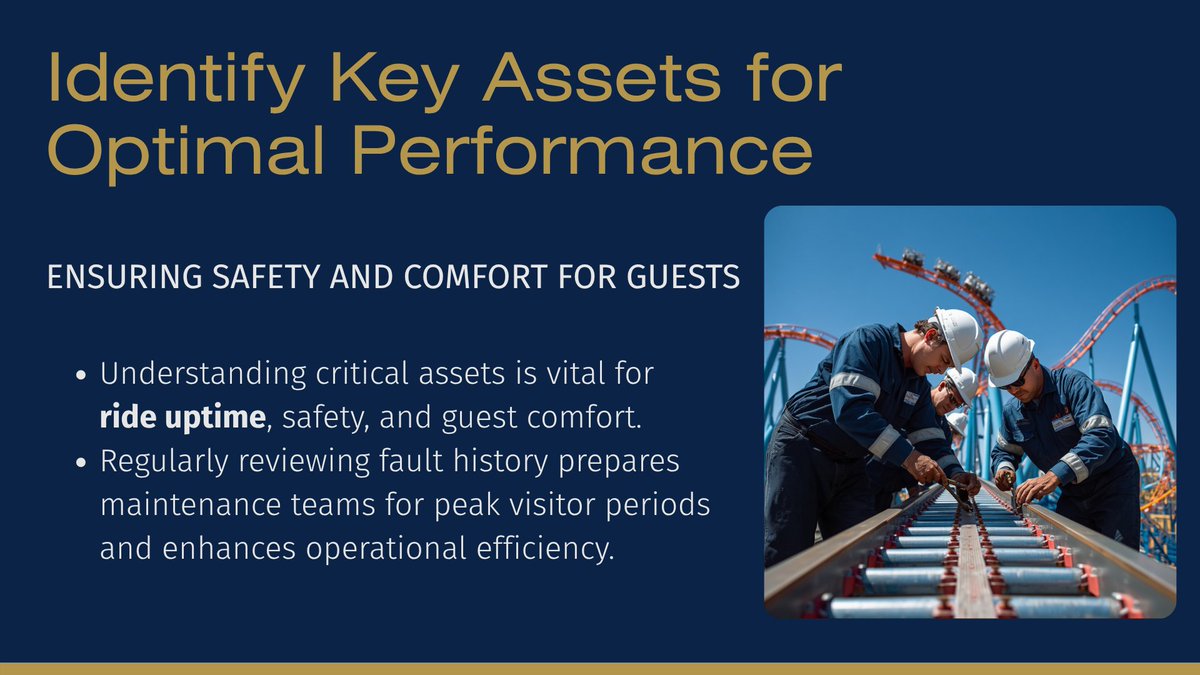 ReflexionSuite's tweet photo. Great theme park experiences start behind the scenes. 

Reliable maintenance keeps rides safe, facilities ready, and disruptions out of sight. 

Stay ahead of faults, track recurring issues, and keep the magic running.

#ThemeParks #GuestExperience #FacilityManagement https://t.co/7PQ5uiroQa