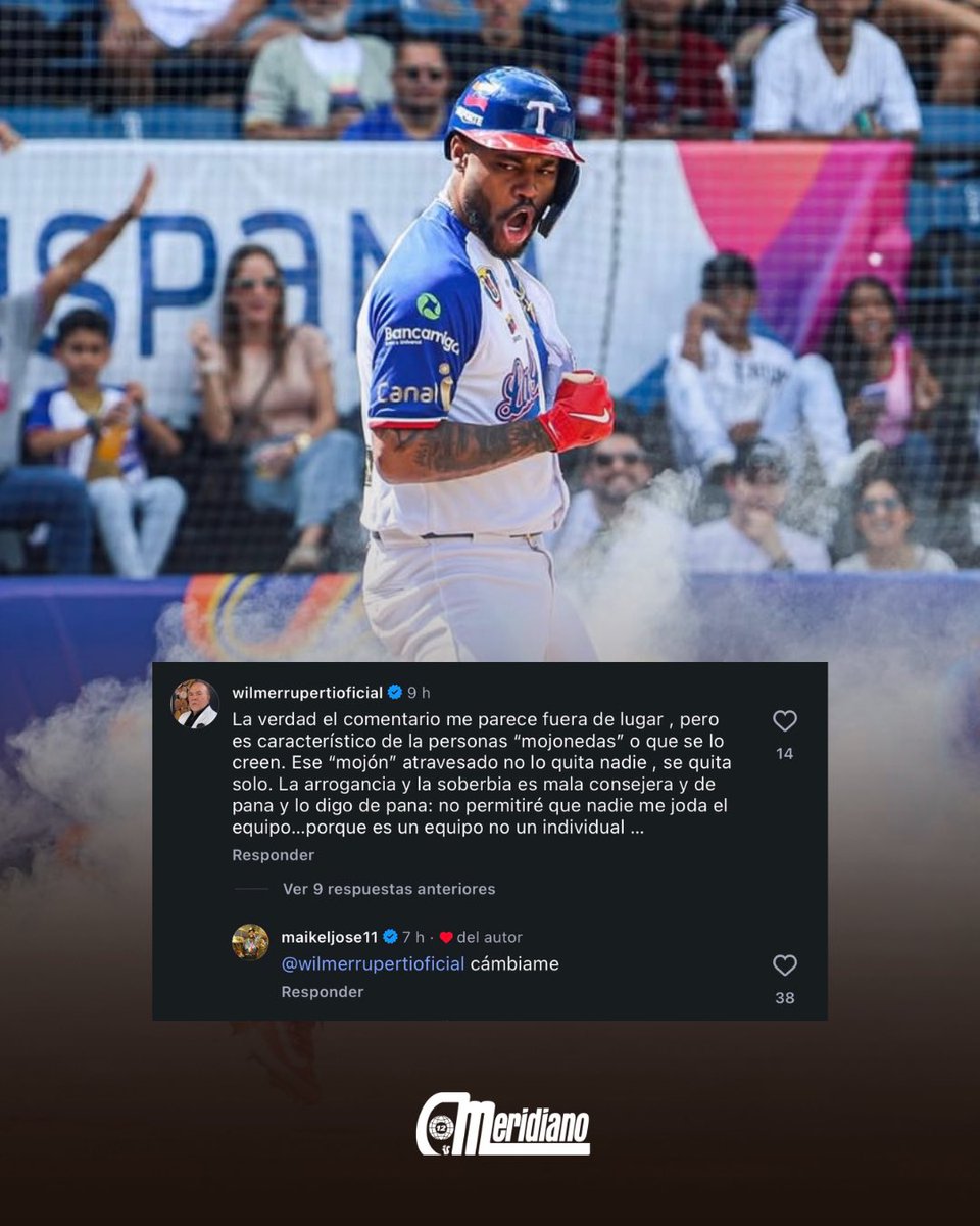 Meridianoonline's tweet photo. FUERTES DECLARACIONES🗣️🔥

El propietario de los Tiburones de La Guaira, Wilmer Ruperti, respondió a Maikel García luego de que el pelotero afirmara que jugaría en La Guaira únicamente por apoyo a la comunidad tras el terremoto del 24 de junio, y no por el equipo ni su directiva🥵

📸John Requena / 🎥 Kick thevillain11