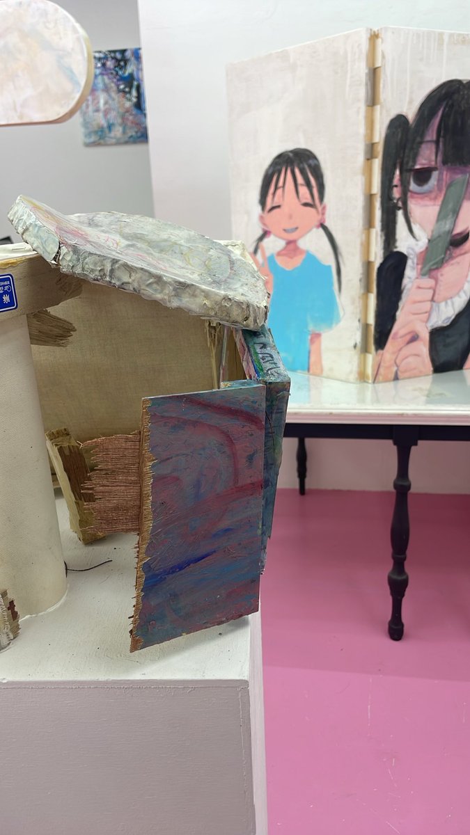 mi_oilacrylart's tweet photo. 設営中 https://t.co/N91HdQHqMX
