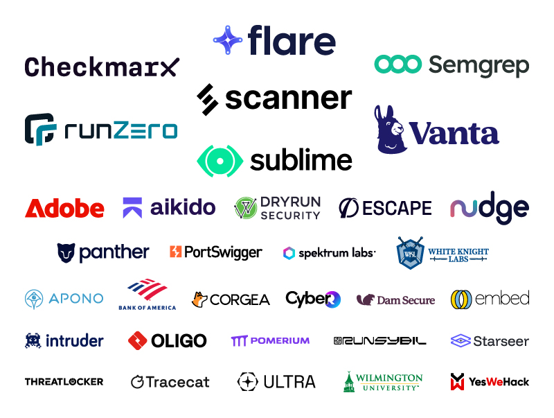 BSidesLV's tweet photo. Thank you again to each and every single sponsor! Our sponsors are what make BSides Las Vegas possible, so from the bottom of our hearts, THANK YOU!! 💜 https://t.co/NQ1V89cxlK