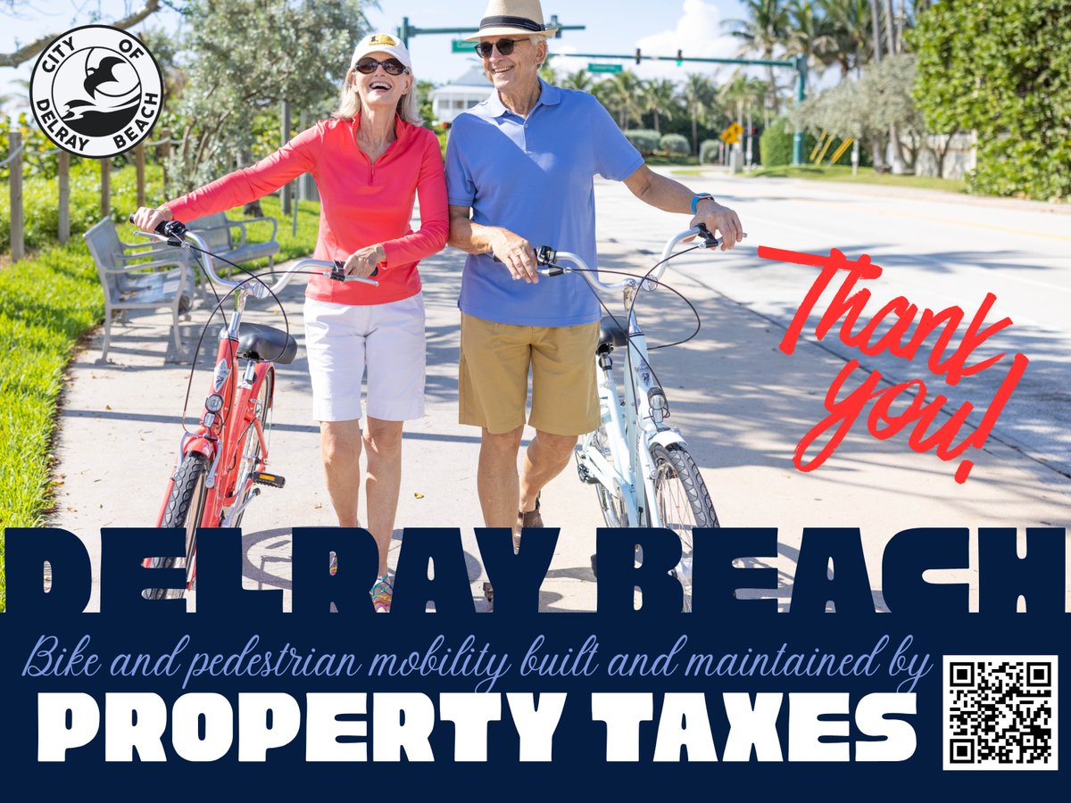 citydelraybeach's tweet photo. Thank you, Delray Beach residents! Your property taxes fund the places and services you enjoy every day, including:
🏖️ Award-winning beaches
🌿 Natural beach dunes
🌳 Parks, athletic fields &amp; playgrounds
🚴 Bike paths &amp; pedestrian improvements
🚒 Public safety https://t.co/konGKpBbYL