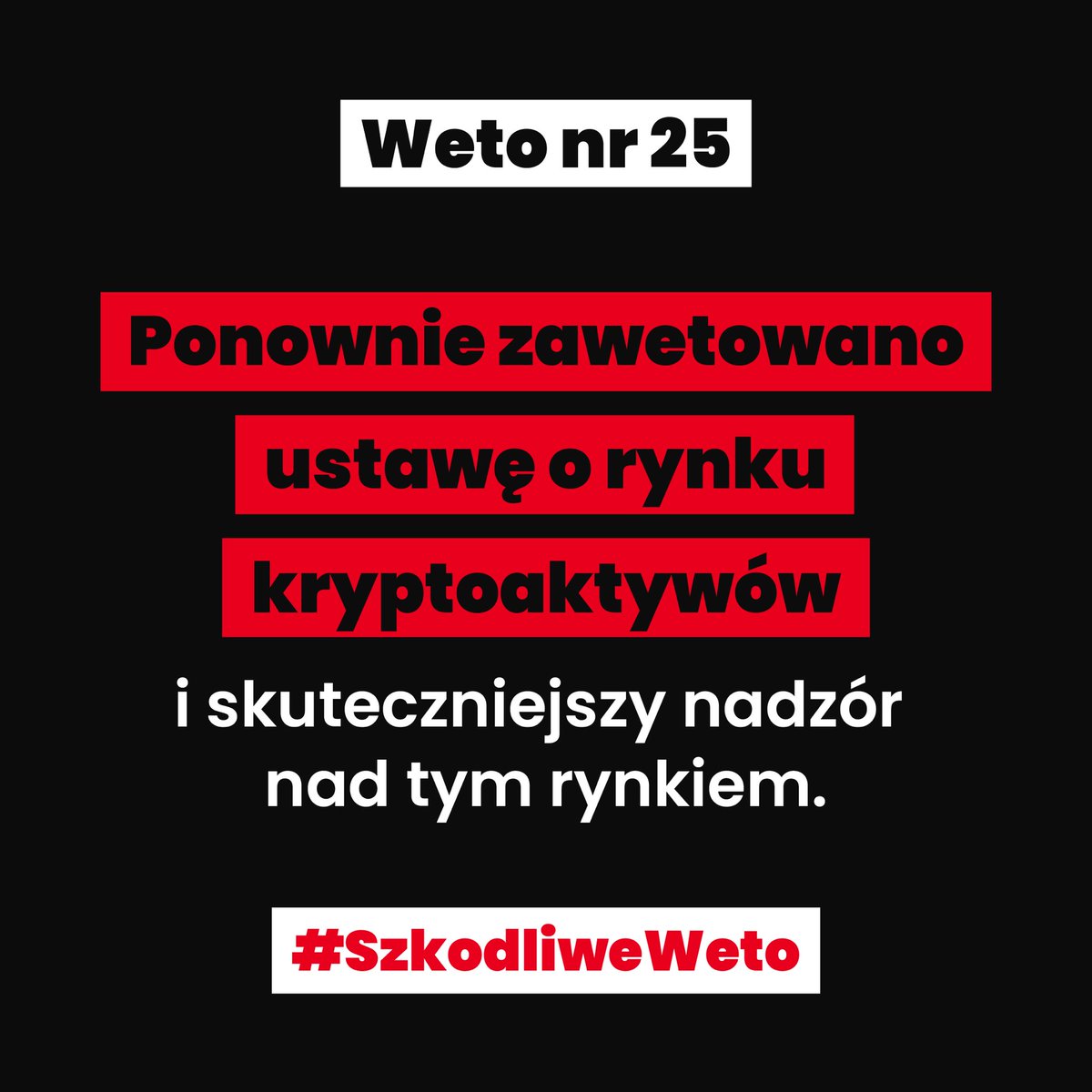 PremierRP's tweet photo. 🪙 Prezydent ponownie zawetował ustawę o rynku kryptoaktywów, która wzmacniała nadzór nad tym sektorem. Oznaczało to kolejne opóźnienie we wdrażaniu unijnych regulacji i zwiększeniu bezpieczeństwa inwestorów. #SzkodliweWeto https://t.co/37E8QSCPHT