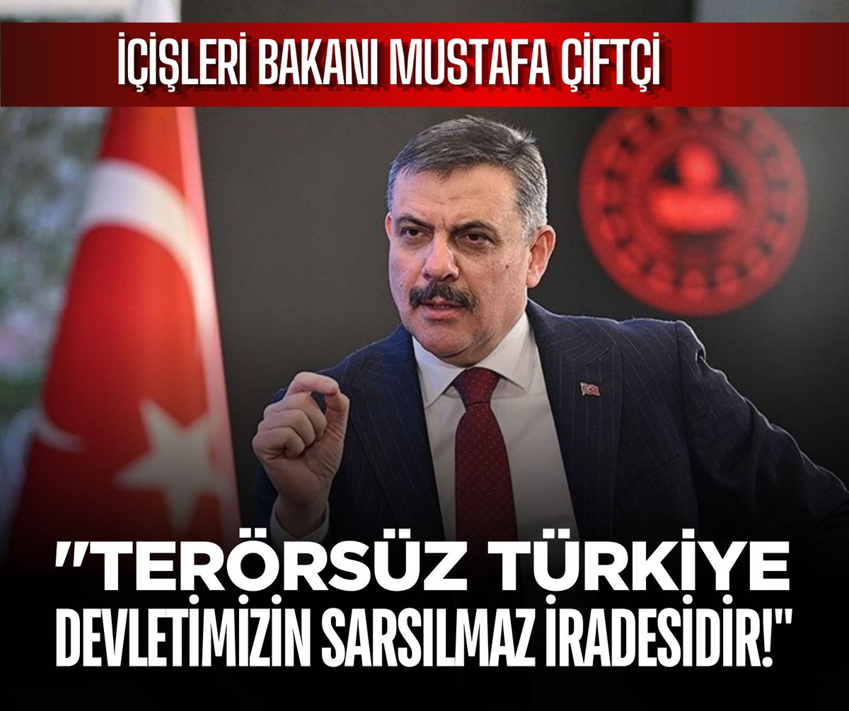 TurkgunGazetesi's tweet photo. 📍 İçişleri Bakanı Mustafa Çiftçi: 'Terörsüz Türkiye devletimizin sarsılmaz iradesidir' @mustafaciftcitr
https://t.co/SQYAe8cuOI https://t.co/ZTVC92Sp4q