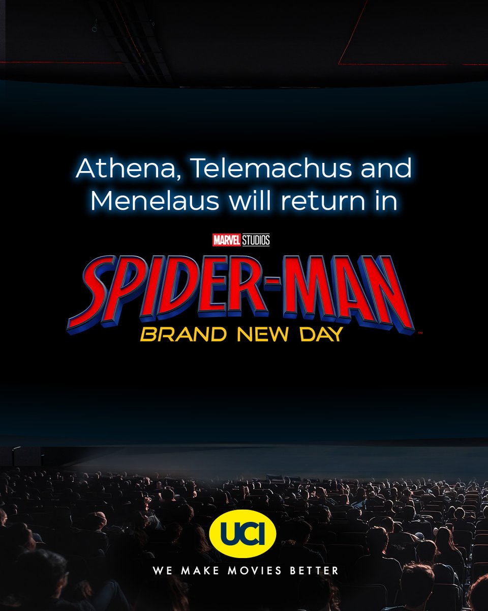 UCI_Cinemas's tweet photo. ⚠️ Se hai amato Atena, Telemaco, Menelao e Antinoo in Odissea, abbiamo una buona notizia.
Il loro viaggio sul grande schermo non finisce qui. 👀
🎬 Li ritroveremo in Spider-Man: Brand New Day e Dune: Part Three.
Chi non vede l'ora di rivederli al cinema? 🍿 https://t.co/sPZ7LSy87G