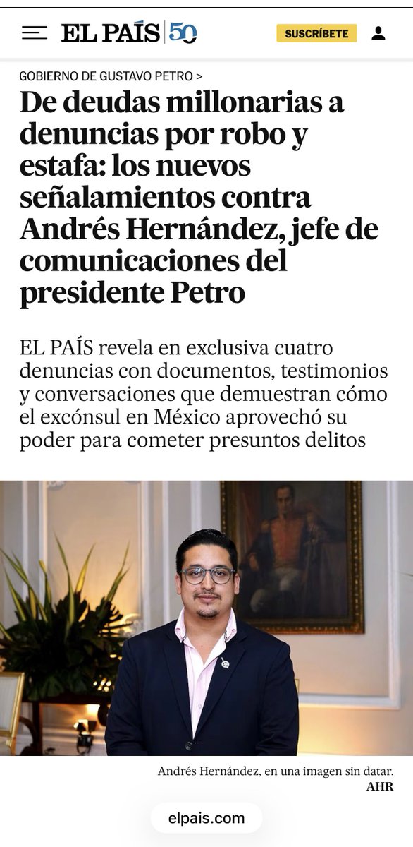 Melquisedec70's tweet photo. Atentos. 
Pues tengo información de fuentes muy cercanas a él, de que algo similar ha pasado con el jefe de este señor, poniendo a subalternos a pagarle sus cuentas y las de unas “queridas”.

El jefe de prensa de Petro, @AndresCamiloHR resultó ladrón y estafador, según las denuncias de unas indefensas mujeres en el Consulado de Colombia en México.