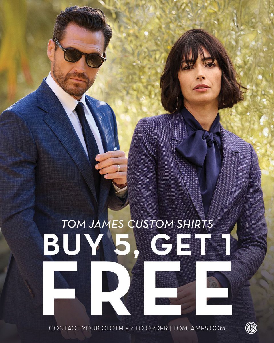 MikeJoycerva's tweet photo. Refresh your wardrobe before summer ends.

Now through August, purchase five custom shirts and receive your sixth free. Choose the fabrics, colors, patterns, and details that suit your style–all with a fit made specifically for you.

M.Joyce@Tomjames.com
804-347-4018

#tomjames https://t.co/WzeJg0PvaB