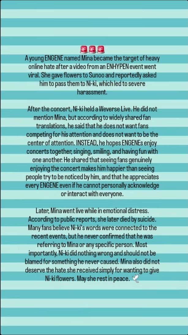 tansim_7's tweet photo. Imagining doing something wrong and blaming it on someone else, you guys are the ones who threatened her , hated her and encouraged her to kill herself not ni-ki you guys are the ones who should apologize not him so do not blame it on him and rest in peace to mine❤️🕊we love you https://t.co/MGOAW6PORH