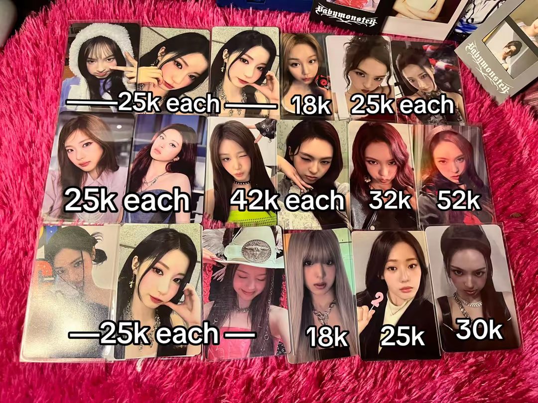 lagibeuuu's tweet photo. #s 
  wts photocard babymonster &amp; ive

🍒 splitpay / full oren (adm28%)
🍒free pack 3k untuk pc album 5k
🍒bisa qris
🍒 not for sensibuyers
🍒dom jateng
🍒bisa kondi
🍒bisa proof

asa chiquita ruka rora wonyoung leeseo yujin jennie rd ina #baemonsell #ivesell https://t.co/QTCYW8pA3p