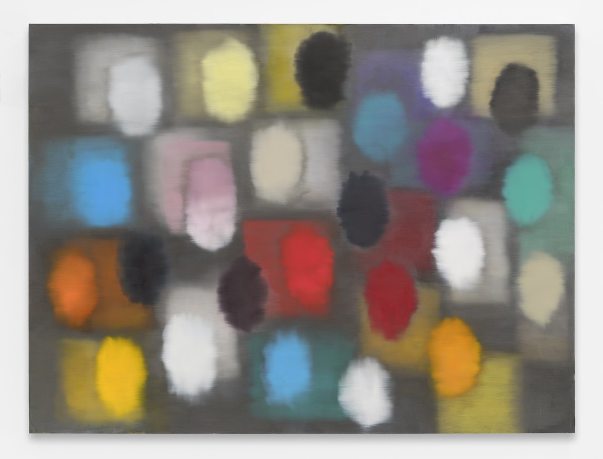 PetzelGallery's tweet photo. Ross Bleckner’s exhibition “NEVER THE LESS,” opens at Guild Hall in East Hampton on August 9, 2026. 

The show highlights a lesser-known part of Bleckner’s process, offering new insight into one of the most prolific painters of our time. Bleckner begins by making his own paint and testing it on black paper, where the experimental brushwork often produces striking results. From there, he creates a series of small canvases that gradually increase in scale, leading to the large paintings for which he is best known. 

Guild Hall presents a selection of these rarely seen studies alongside major large-scale paintings. While rooted in process, the smaller works stand powerfully on their own. Together, they reveal the breadth of Bleckner’s artistic vision, offering an expansive view of his practice across time—an illustrated timeline through painting. 

Bleckner will also present exhibitions at Madoo Conservancy, opening August 9, 2026, followed by a solo exhibition at Petzel opening September 17, 2026. 

Artwork: Ross Bleckner, “Everyone, Someone,” 2023, Signed on verso, Oil on linen, 72 x 96 in, 182.9 x 243.8 cm. 

#rossbleckner #guildhall #painting #artist #mustsee