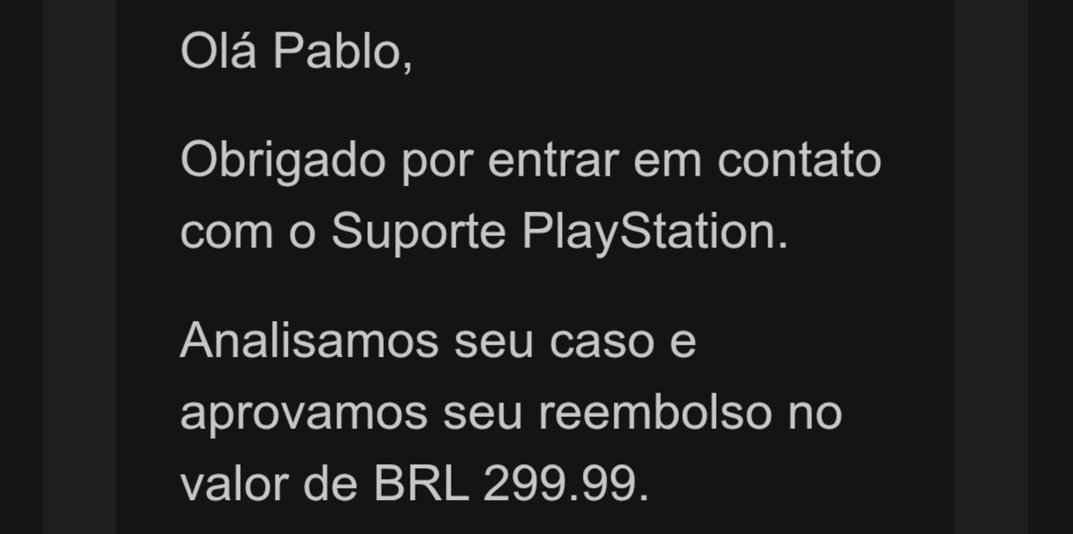 pblrdg's tweet photo. "O Playstation não tem política de reembolso depois que baixa o jogo e..."

Tem sim. Chama PROCON. Resolveram sem nem entrar em contato. https://t.co/1AAaVtTaPW