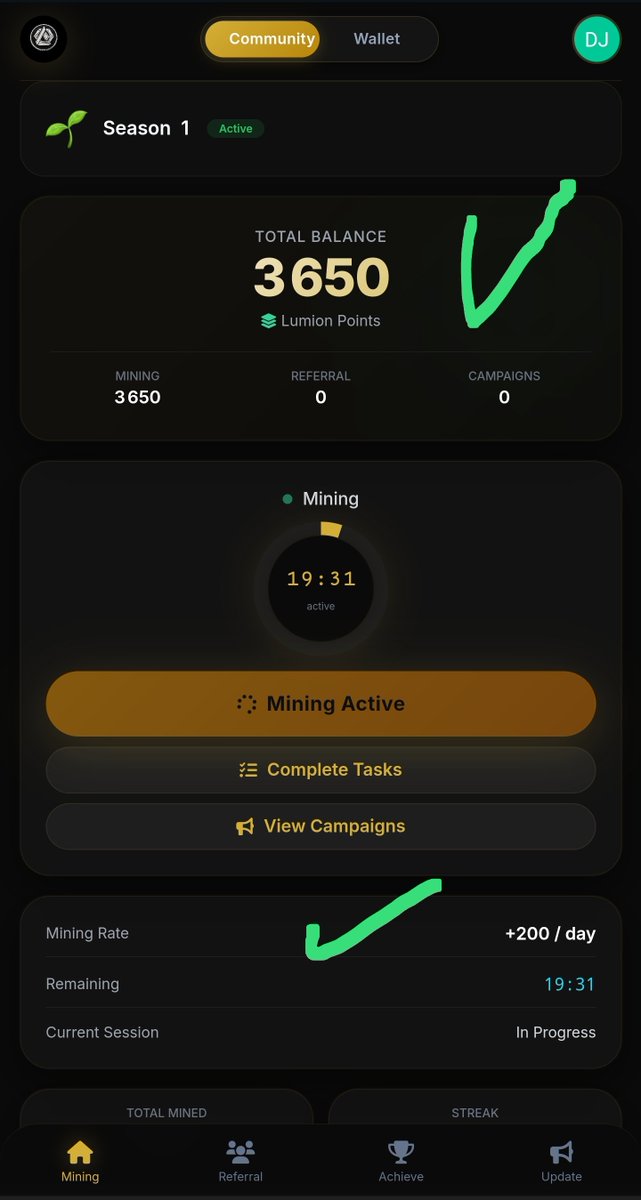 djmllssnHQ's tweet photo. 🚀 Discover #LumionToken Early! 🌐

Looking for an early-stage #Web3 project? 👀

✨ Here's what you can do right now:

🔐 Create your wallet. ⛏️ Claim 200 #LUM Points every 24 hours. 💎 Start building your position before the ecosystem fully launches.

🛠️ The official website is currently being updated and is expected to include the roadmap, tokenomics, and other key project details.

📢 This is still an early development phase, making it a good time to follow the project's progress.

🎁 Join with my referral link and receive 50 $LUM Points when you start mining!

🔗👉  https://t.co/MUHNl9znjm

💬 Early participation often gives you more time to understand a project before its ecosystem is fully rolled out.

#Lumion #Crypto #Blockchain #Web3Community #Airdrop #CryptoMining #LUM #DeFi #EarlyAccess 🚀