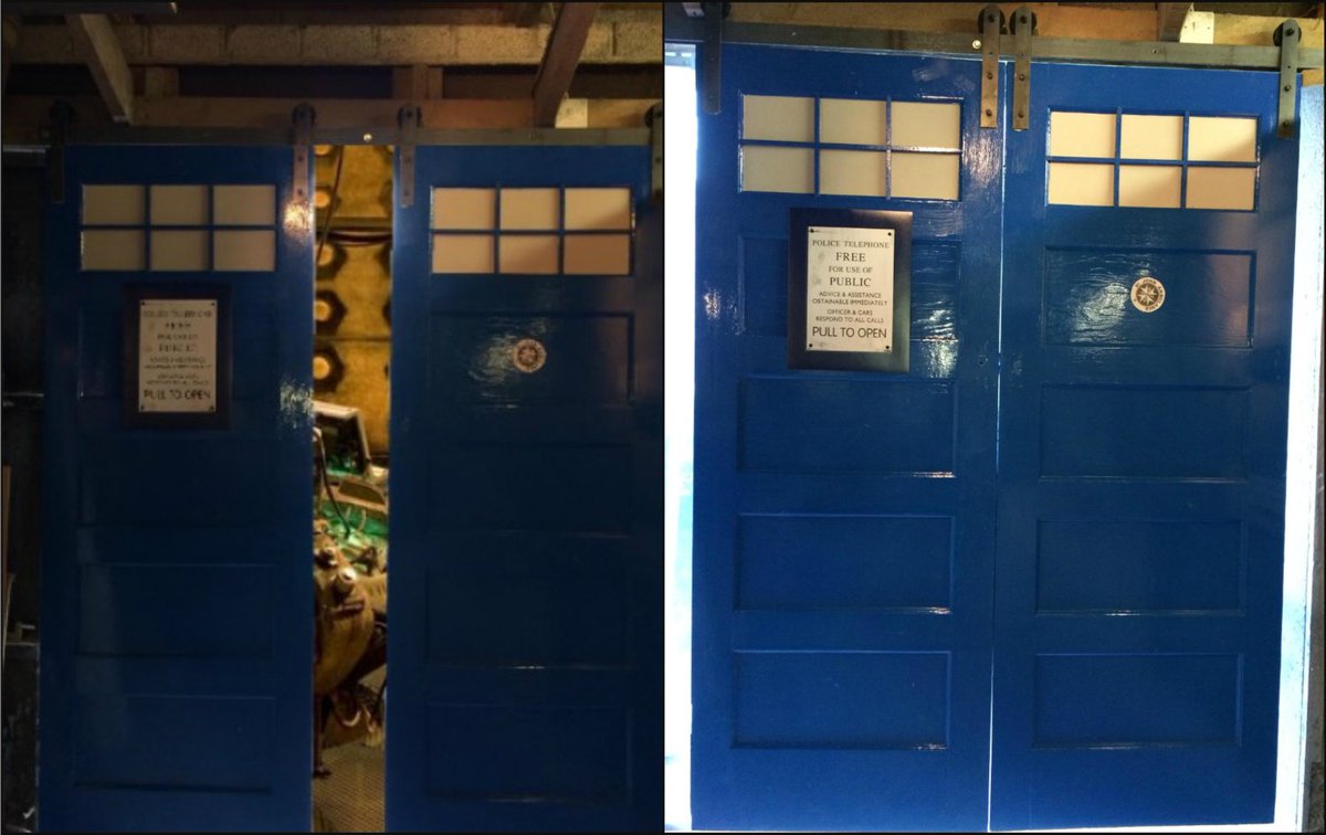 mate_door's tweet photo. Bigger on the inside? 🌀 We can’t promise time travel, but at DoorMate we love bringing your creative ideas to life!

This custom T.A.R.D.I.S. sliding door on our Brooklyn Hardware system was a blast to make. Got a unique idea? Let’s build it! 🛠️

#DoctorWho #SlidingBarnDoors https://t.co/AgwVUzkdO9