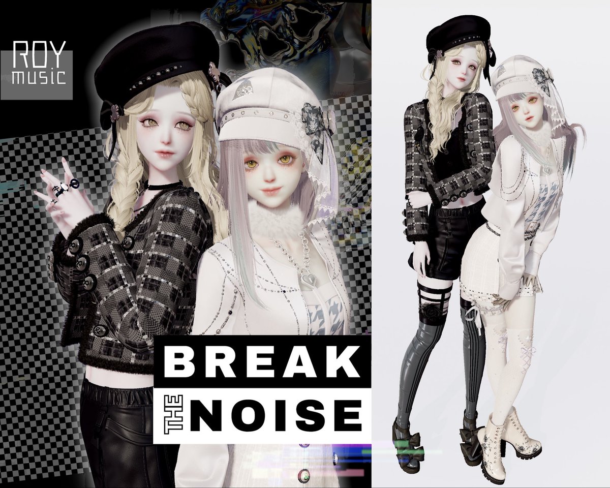 Roy_gamess's tweet photo. ジャケットも作ったので再掲🌟
『Break the Noise』
パンク・ポップなガールズデュオ🤍🖤
ぜひ聞いてみてねー🫶
#キラパラ
#キラパラアイドル
#roylabel https://t.co/C6d8TFQFgG