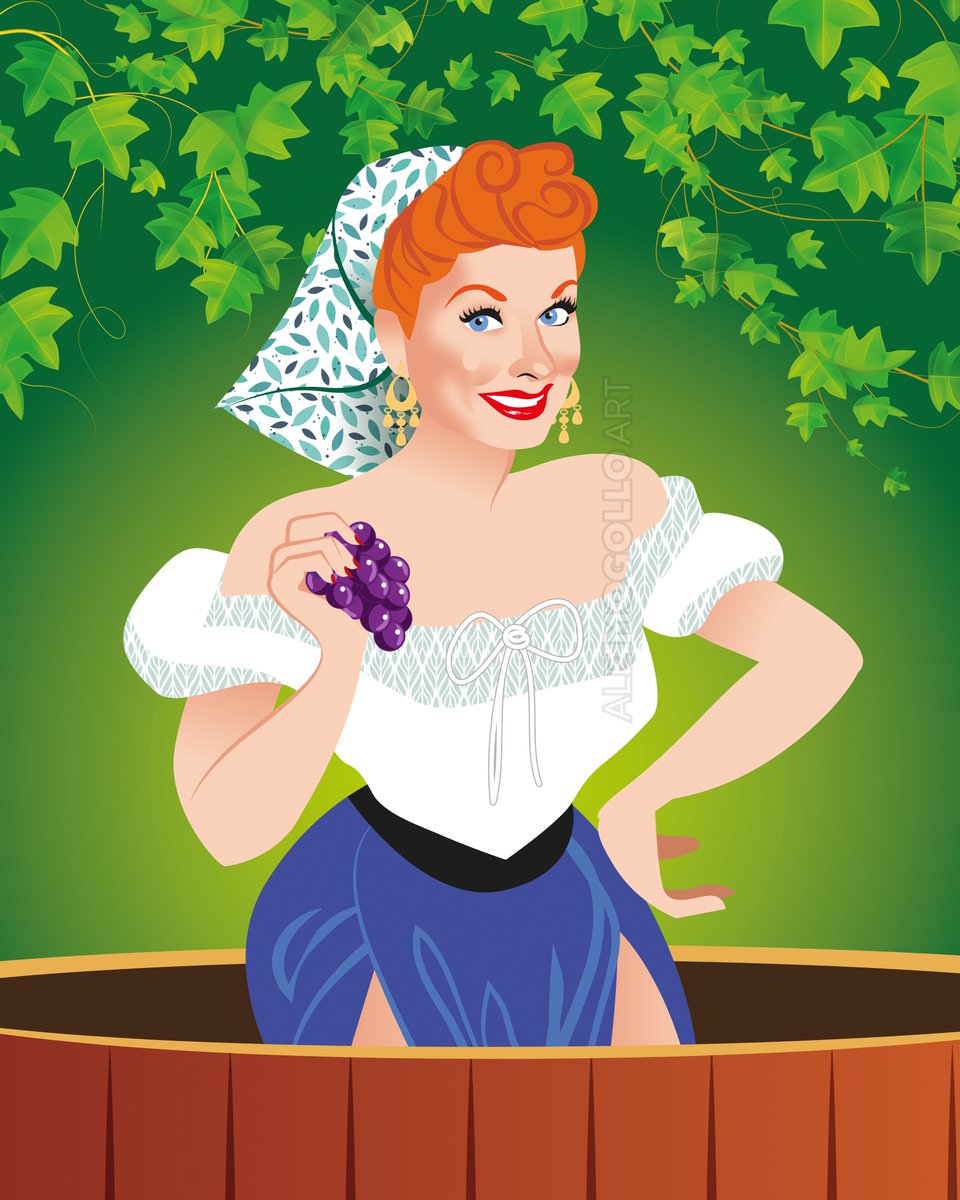 alemogolloart's tweet photo. Remembering the legendary Lucille Ball on her 115th anniversary. Here in the hilarious episode, Lucy’s Italian Movie, in which she stomped grapes with her feet. I dare you to keep a straight face while watching it.
#lucilleball #lucy #ilovelucy #sitcom #TCMParty #alejandromogollo https://t.co/d9Bqchz1Rd
