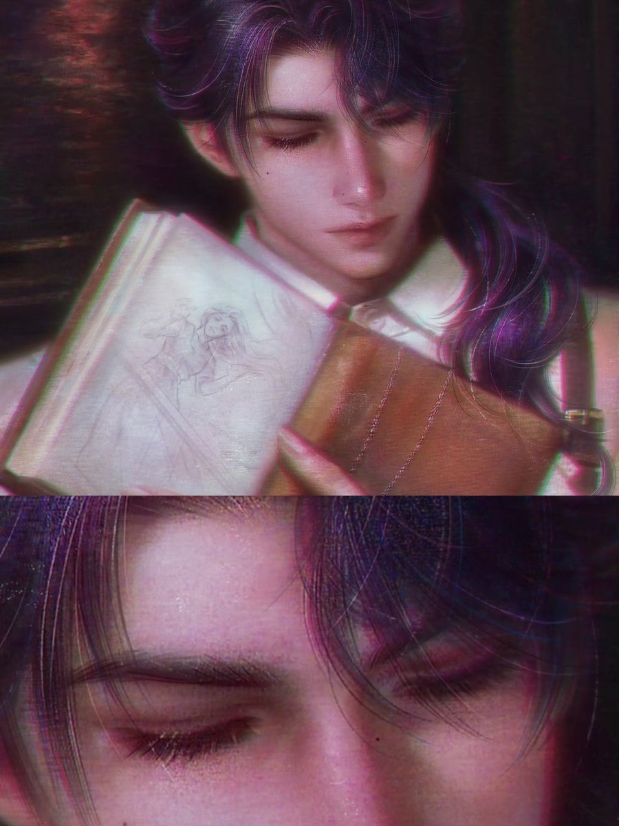RafayelSeaSong's tweet photo. “Then I started imagining a young painter from that era, so I created a humble, unknown painter version of Qi Yu”

～ 喵苗修行画画的 via 微博 https://t.co/oGFVLf5SyM