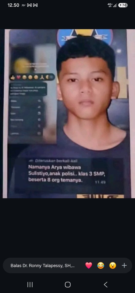 PaltiHutabarat's tweet photo. Chelsy Kaltrin Candra (14) adalah seorang siswi SMP Negeri 1 Nabire, Papua Tengah, yang ditemukan tewas secara tragis di Jalan Raya Waroki, Kabupaten Nabire, pada akhir Juli 2026. Pelaku adalah Arya Wibawa Sulistiyo anak polisi bernama Arief hendro sulistiyo..

Bantu viralkan terus biar mendapatkan keadilan.. Polisi jangan membela kelakuan anak polisi seperti ini!!!