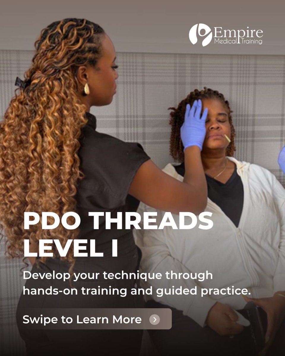 EmpireMedical's tweet photo. Master the art of PDO Threads – Level I and elevate your aesthetic practice. ✨
Build confidence through hands-on training and expert-guided instruction designed for medical professionals looking to expand their skills. >> https://t.co/9g4JHDnQOL https://t.co/pmrRtd2WUq
