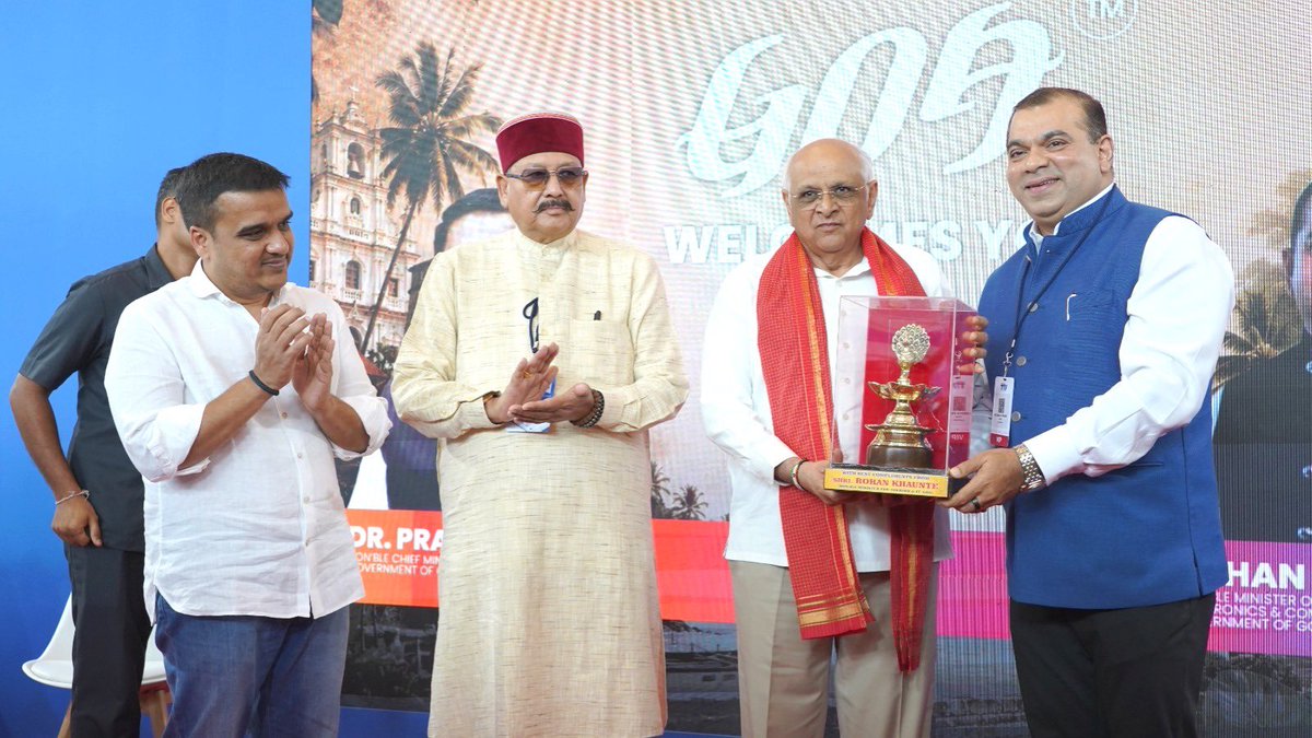 TourismGoa's tweet photo. TTF Ahmedabad 2026 has begun, bringing together tourism boards, industry leaders and travel enthusiasts from across the country under one roof.

Goa Tourism marked its presence at the event with the inauguration of the Goa Pavilion by Hon'ble Chief Minister of Gujarat Shri Bhupendra Patel, in the presence of Hon'ble Tourism Minister of Goa Shri Rohan A. Khaunte, Hon'ble Deputy Chief Minister of Gujarat, Shri Harsh Sanghavi and Hon'ble Tourism Minister of Uttarakhand Shri Satpal Maharaj.
@TTFIndia @Bhupendrapbjp @RohanKhaunte @sanghaviharsh @satpalmaharaj 

#GoaTourism #TTFAhmedabad #GoaPavilion #ExploreGoa #TravelFair