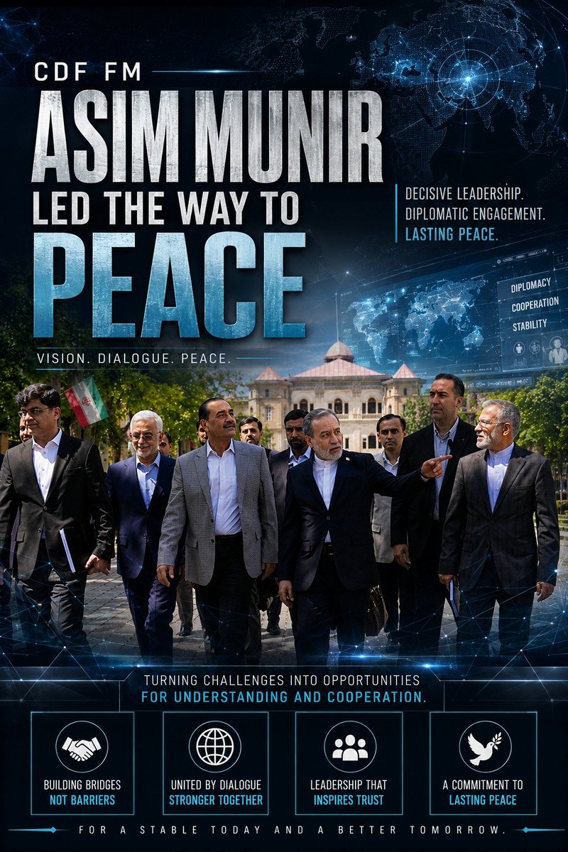 Ghosteds2yb's tweet photo. Global trust in CDF Asim Munir continues to soar as his balanced mediation efforts avert major international escalation and secure vital maritime corridors.
#PakistanForPeace
#VisionarySipahSalar
#LeadsWithHonorCDF
#GlobalPeacemakerCDF
#GlobalHeroCDF https://t.co/kOtsCzjaih
