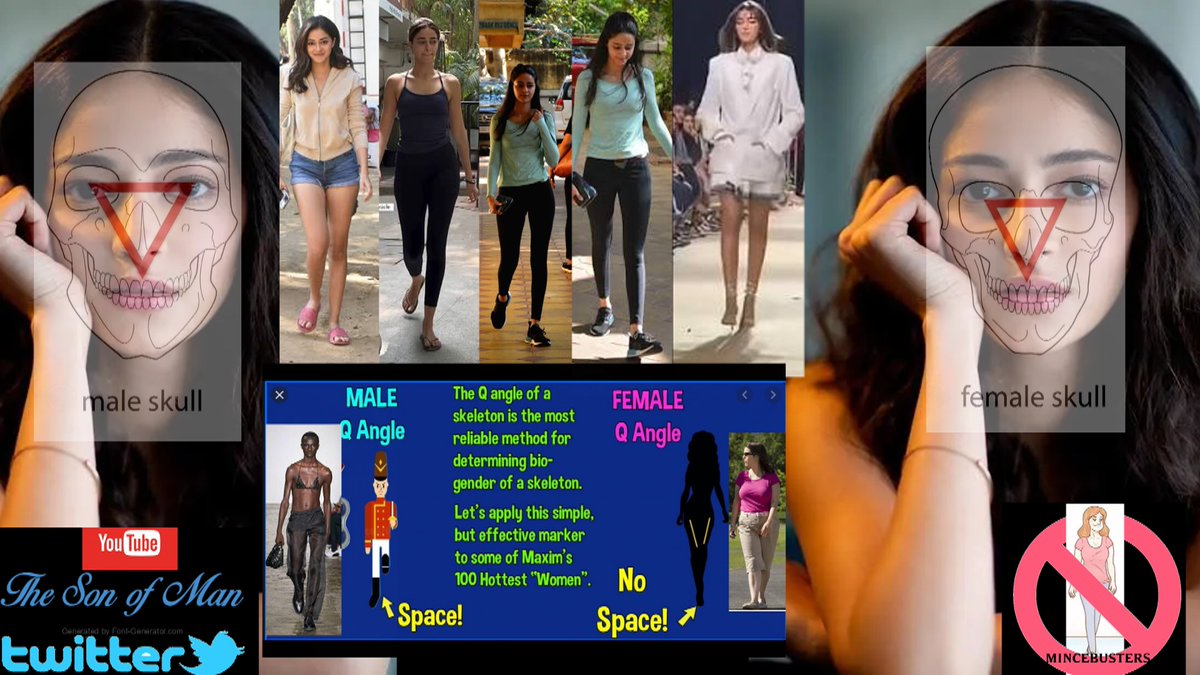 TheSono71468392's tweet photo. Ananya Panday fails the Forensic tests/Bio male skull 5x the MALE gait/straight legs/knees together/feet forwards/with a SPACE/but Fanx for playing CSi with me #forensics #CSI #EGI                                                      
    ~  Its ALL of them ..No Exceptions https://t.co/Ad8y4PZaxm