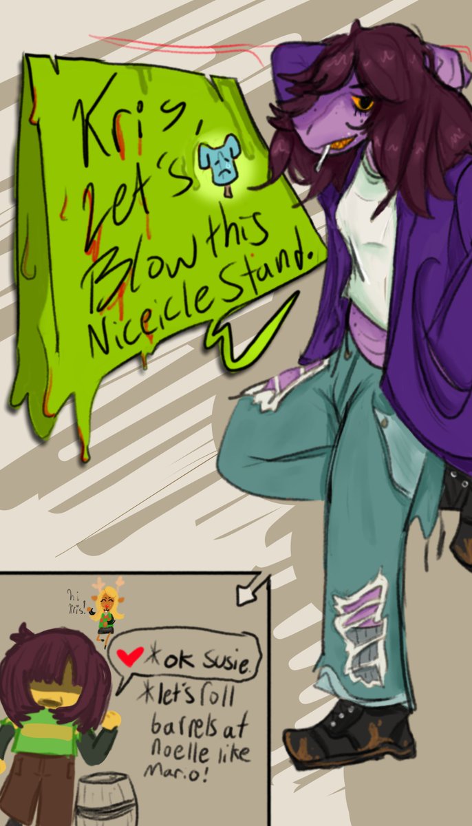 NonnApplic's tweet photo. susie fanart and kris and noelle are also there or wtvr i guess who freaking cares... 

#deltarunefanartㅤㅤㅤㅤ https://t.co/Gyjf4sCrhd