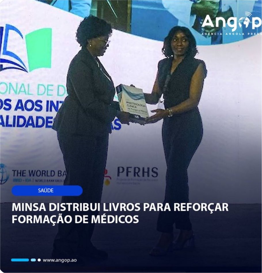 AngolaAgorf3's tweet photo. Uma colecção de mais de três mil livros técnico-científicos foi posta à disposição da classe médica pelo Ministério da Saúde, para reforçar a formação especializada e fortalecer o Sistema Nacional de Saúde - https://t.co/PGCnrSRVSL… https://t.co/2KG9GL4fgL
