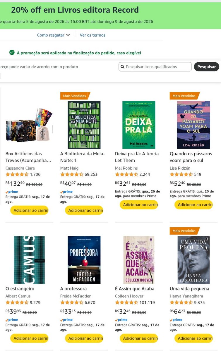 readscel's tweet photo. 20% OFF NOS LIVROS DA EDITORA RECORD

https://t.co/KmI3lLGp6r

CUPOM: RECORD20 https://t.co/Ix146Fhcau