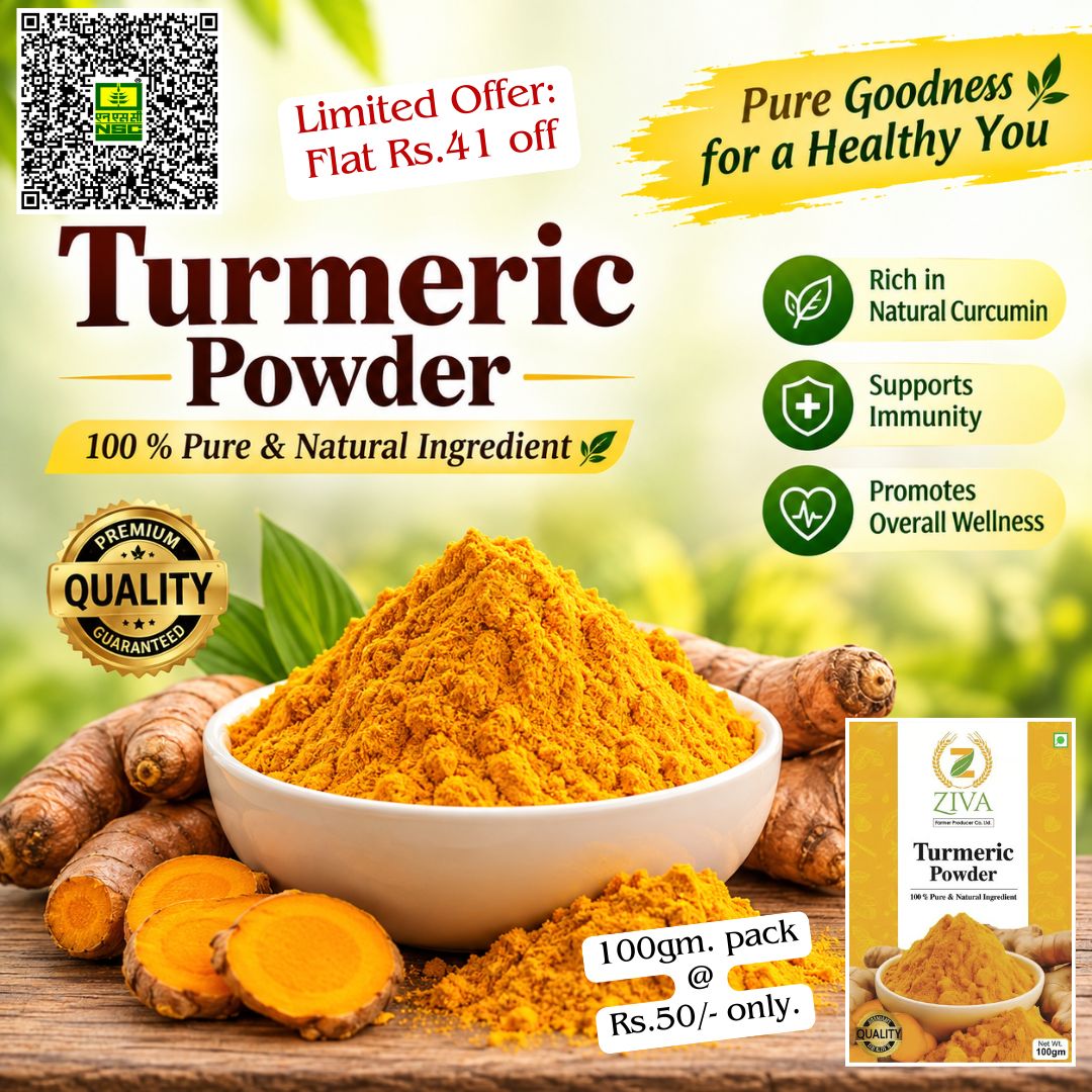 NSCLIMITED's tweet photo. 🎉 Flat ₹41 OFF + FREE Delivery! 🚚
🛒 Get Turmeric Powder (Haldi Powder) for just ₹9! 🌿😋
Add rich color, authentic taste, and aroma to your everyday cooking with premium-quality turmeric.
🔗Click the link to order now:
https://t.co/gAFKzngiFQ
#PureTurmeric #HealthyLiving https://t.co/9VDlDEXYix