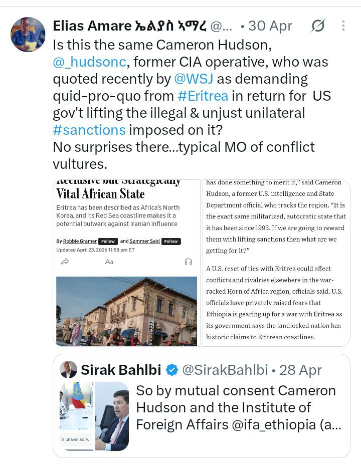 EliasAmare's tweet photo. #Eritrea vigilant of the “carrot &amp; stick” tactics of Western #imperialism. Eritrea, a powerful cohesive state, is not an easy pushover; has the strategic upper hand; and is the center of gravity in the Horn of #Africa.
As to who is telling lies, it's the proverbial kettle &amp; pot… https://t.co/bbV4pUo1Um