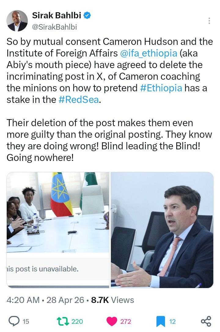 EliasAmare's tweet photo. #Eritrea vigilant of the “carrot &amp; stick” tactics of Western #imperialism. Eritrea, a powerful cohesive state, is not an easy pushover; has the strategic upper hand; and is the center of gravity in the Horn of #Africa.
As to who is telling lies, it's the proverbial kettle &amp; pot… https://t.co/bbV4pUo1Um