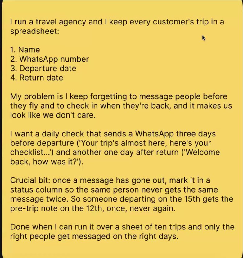 OluDigit's tweet photo. Travel agencies lose opportunities to build stronger customer relationships simply because follow-ups get forgotten. 

A customer books a trip... then silence. The team is juggling spreadsheets, and before they know it, the traveler has flown without receiving a checklist, reminder message or worse, they've returned home without anyone asking how the trip went.