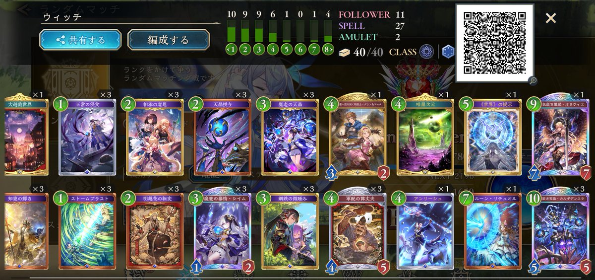 5x5Clr's tweet photo. 今期のシャドバやっとEPIC乗った～ しんどい！
魔手はデッキが強いだけに扱えてなさをひしひしと感じる https://t.co/kCnGyIZBpW