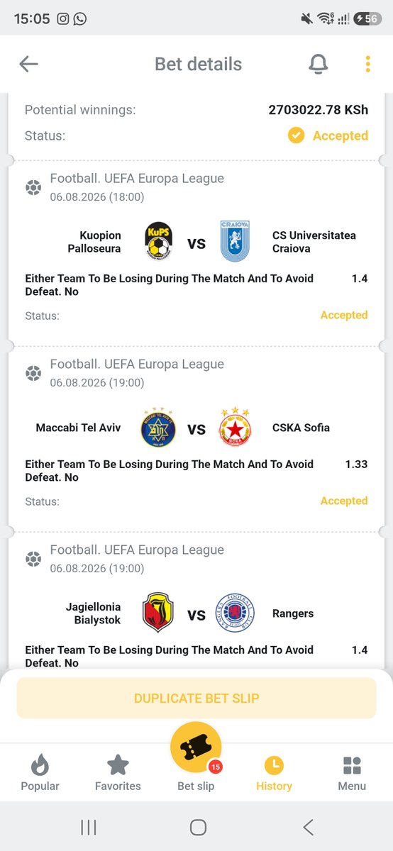Herewe_go2's tweet photo. Came across this market 2m+ to be won tonight stake and relax 🫡 

Booking code: 3NDQC 

No account 👉👉👉  https://t.co/TL6wqDTteD

App link: https://t.co/yQOMR9FzV0

Promo code: ESCO1 https://t.co/d01EtHy8vA
