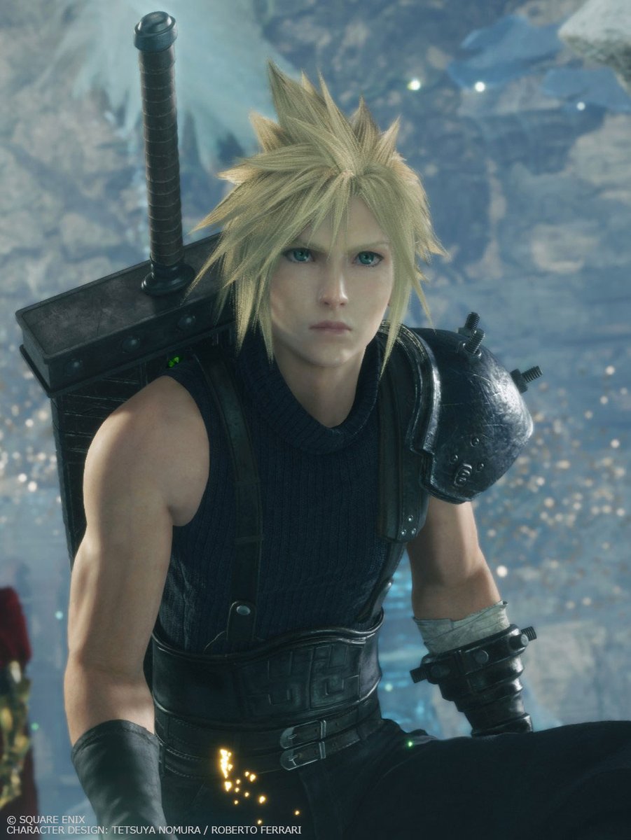 FinalFantasyJP's tweet photo. 🎂Happy Birthday🎂

今日は #FF7 の主人公、クラウドのお誕生日🎉

巨大なバスターソードを武器に戦う元ソルジャー⚔️💥
因縁の相手セフィロスとの戦いの中で、自分自身と向き合っていくクポ！

🔗 https://t.co/LFO5EUclBM

#FF7R https://t.co/P8pzyWIQVa