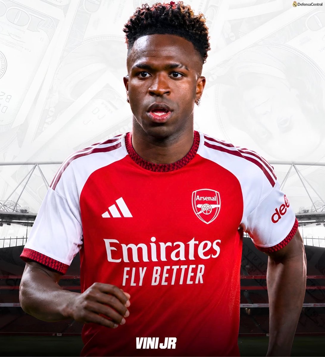 AFC__Xtra's tweet photo. 🚨BREAKING! 💣 

Arsenal have RETURNED with a NEW offer to Vinícius Júnior. 🇧🇷 🪄 

Arsenal have submitted an offer to him that grants him nearly 20% more than what Real Madrid offered in terms of image rights…. 

The club is desperate to sign him.

The decision is now in the player's hands, and it's an extremely difficult one.

And credit to Arsenal for having done everything possible to complete this deal.

ℹ️ @GeoffArsenal